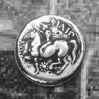 Artisanat en relief personnalisé de la reproduction plaquée argent fausses pièces de monnaie antiques grecques anciennes pièce commémorative AR tétradrachme