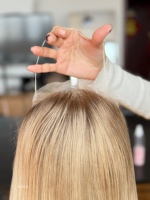 Mini perruque en cheveux humains SHY, cheveux Remy, couverture fine pour cheveux clairsemés, Lace Front, lisses et soyeux, OEM ODM