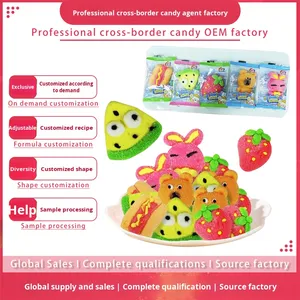 Dessin animé en forme <span class=keywords><strong>de</strong></span> bonbons <span class=keywords><strong>de</strong></span> Noël Snack Marshmallow Fudge avec OEM Export personnalisable en vrac traitement fruité déco enduit - Product Image 4
