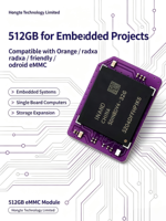 Module EMMC OEM HT compatible avec les modules EMMC des grandes marques 8/16/32/64/128/256/512 Go, prend en charge les cartes Radxa/Orange PI/Odroid