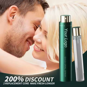 Spray Bucal Portátil de Menta Fresca en Oferta, Elimina el Mal Aliento, Extracto de Caqui, Spray Bucal para Antes del Beso - Product Image 1
