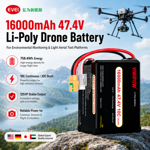 بطارية ليثيوم بوليمر عالية السعة 12S 47.4V 16000mAh 10C لطائرات الرش الزراعية بدون طيار مع قابس مخصص - Product Image 1