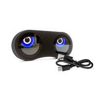 Extérieur Étanche Dynamique Démon Diable LED Phare Clignotant Yeux Mobile App Contrôle Feu Arrière pour Vélo Moto IP65
