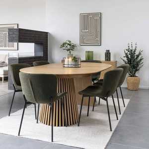 Bộ bàn ăn gỗ tròn có thể kéo dài, <span class=keywords><strong>6</strong></span>-12 chỗ ngồi, dành cho nhà hàng, nhà bếp, phòng ăn sang trọng - Product Image 3