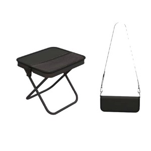 Folding <b>Stool</b> Square <b>Portable</b> Camping Chair Steel Oxford Cloth 28x24x26cm Outdoor Use - Product Image 5
