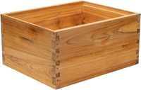 Unmontierter Langstroth-Tiefenstock mit 100% Bienenwachs-Beschichtung, Bienenstockkasten mit Rahmen und Grundlage