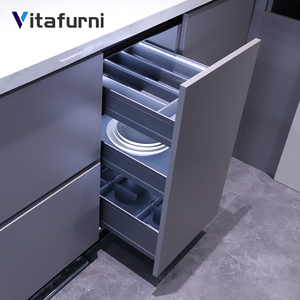 Vitafurni, directo de fábrica, armarios de cocina modernos, organizador de fregadero de almacenamiento de cierre suave de aleación de aluminio, organizador de armario - Product Image 3