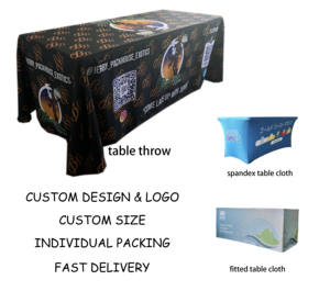 Tovaglia in Poliestere Personalizzata a Prezzo Conveniente, Design Personalizzato per Fiere Commerciali - Product Image 2