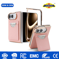 Vente en gros d'étuis de téléphone portables en cuir PU de couleur unie, format poche, pour iPhone Duo, anti-traces de doigts, pliables