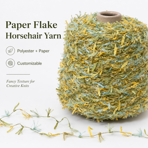 Fil fantaisie dégradé brillant effet papillon 100% polyester filé à l'anneau pour crochet, tricot à la main, écharpe, chapeau, sac, bricolage, vente en gros - Product Image 1