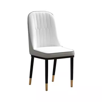 Chaises de salle à manger modernes à dossier haut de luxe en cuir rembourré pour la maison & Hôtel Restaurant Vente en gros Approvisionnement d'usine
