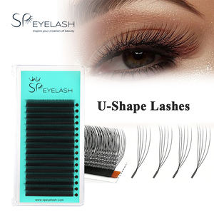 Extensions de <span class=keywords><strong>cils</strong></span> SP EYELASH 3D 4D 5D en forme de W, U, Clover, Y, 0,07 mm, double pointe, éventails préfabriqués C D, extensions de <span class=keywords><strong>cils</strong></span> marque privée - Product Image 1