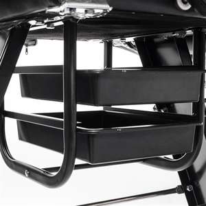 Lit de beauté en cuir noir pliable Portable pour Spa soins du visage salle de sport chambre ou atelier chaise de santé pour soins du visage ou <span class=keywords><strong>Massage</strong></span> - Product Image 4