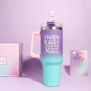 مجموعة هدايا فاخرة صديقة للبيئة تتضمن كأس نبيذ وشموع مع عطر اللافندر للنساء والزوجات قابلة للتخصيص - Product Image 5