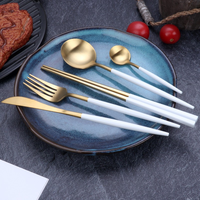Ensemble de couverts en acier inoxydable 18/10 brossé, forgé, robuste, écologique, durable, de qualité alimentaire 304, finition mate