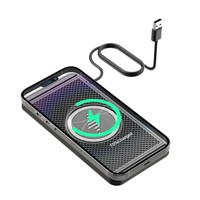 Nouveau chargeur sans fil antidérapant 15W 2 en 1, tapis de charge rapide, chargeur de téléphone portable pour la maison et la voiture, adaptateur sans fil antidérapant, support