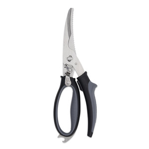 <b>Kitchen</b> <b>Scissors</b> Stainless Steel Straight Head Black Gray Home Use Multi Purpose Shears For Fish And Chicken Bone Cutting - Product Image 4