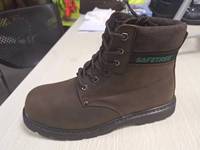 Chaussures de sécurité en cuir de vachette industrielles, bottes de travail pour la construction et l'exploitation minière, chaussures résistantes aux perforations