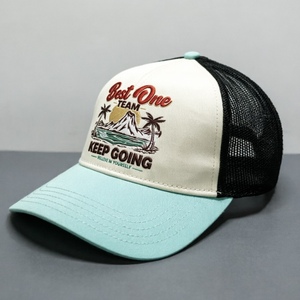 Custom Trucker <b>Hat</b> Mesh Sports Cap 3D Embroidery Daily Vitality Cap Breathable Mesh Back Adjustable Fit for <b>Summer</b> Outdoor - Product Image 3
