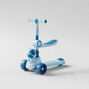 Trottinette pour enfants à <span class=keywords><strong>3</strong></span> roues lumineuses, siège pliable réglable, planche à roulettes, trottinette à pousser pour enfants, trottinettes pliables pour bébés - Product Image 3