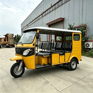 Triciclo de Pasajeros Amarillo a Gasolina para Exportación Transfronteriza, Tuk Tuk de Pasajeros Multisitio, <span class=keywords><strong>Taxi</strong></span> de Tres Ruedas a Gasolina - Product Image 3