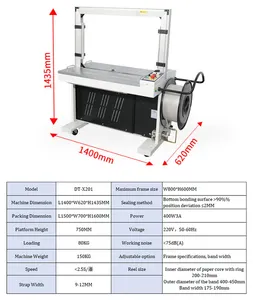 Fully Automatic Pp Bundling Strapping Machine Pp Belt Bundle Hand Banding Box Paper Carton Strapping Machine