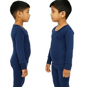 Conjunto Deportivo Infantil de Algodón a Rayas, Cuello Redondo, Manga Larga, Estilo Casual para Primavera, Corte Regular, Ligero y Transpirable - Product Image 1