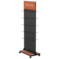 Rak Display Ponsel Portabel Modern Universal untuk Toko Ritel, Stand Display Aksesoris Logam dengan Pengait Gantungan