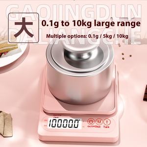 अनुकूलित गुलाबी डिजिटल रसोई पैमाने उच्च परिशुद्धता छोटे घरेलू भोजन बेकिंग स्केल सटीक वजन मापने उपकरण प्लास्टिक - Product Image 2