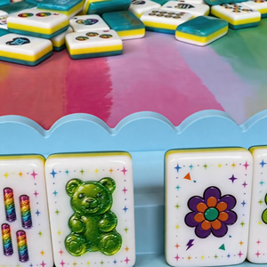 Ensemble de Mahjong Américain Rétro des Années <span class=keywords><strong>90</strong></span> de Luxe, 160 Pièces, avec Motif Perroquet Arc-en-ciel, pour Cadeau et Collection - Product Image 4