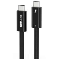 A390 Tipo-C Thunderbolt4 Cable Coaxial Carcasa de aluminio Malla de algodón Trenzado Exterior Macho a macho USB Función completa para Apple 8K