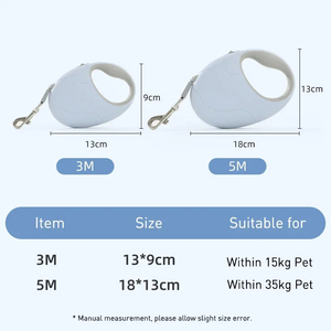 Tali anjing dapat ditarik otomatis, tali latihan Jalan hewan peliharaan untuk anjing kecil, menengah, sabuk tali leher pencegahan hilang, perlengkapan hewan peliharaan - Product Image 5