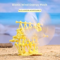Kit de robot expérimental éducatif et enrichissant à construire soi-même, jouet créatif à énergie éolienne conçu par des étudiants, monstre mécanique bipède