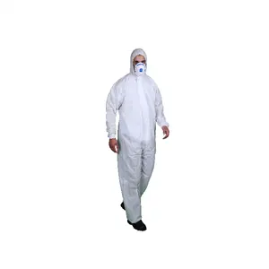 Manufacture Price Type 5-6 FR coveralls EN ISO 14116 SMS FR coveralls with elastic hood