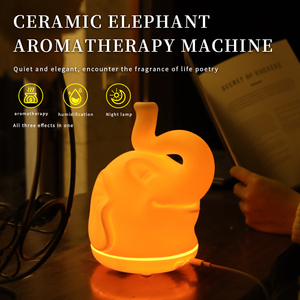 <span class=keywords><strong>Prix</strong></span> usine 400ML Éléphant En Céramique Aromathérapie Lampe Diffuseur Ultrasonique Huile Essentielle Aroma Lampe Diffuseur Maison USB YS - Product Image 3