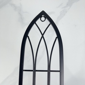 Porte-bougie mural en <span class=keywords><strong>fer</strong></span> <span class=keywords><strong>forgé</strong></span>, design gothique en forme d'arche, pour la <span class=keywords><strong>décoration</strong></span> de la maison - Product Image 3