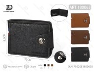 Set Regalo Portafoglio in Pelle da Uomo con Bottone Singolo, Lussuoso e Fatto a Mano - Product Image 1