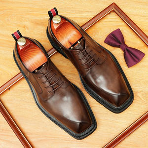 Chaussures Oxford de Haute Couture en Cuir Véritable Fabriquées à la Main Personnalisées pour Hommes Automne Mariage Affaires Occasions Formelles Antidérapantes - Product Image 1