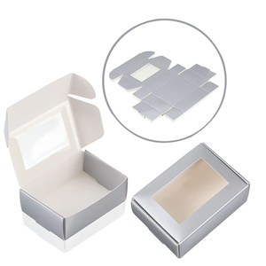 Nhà sản xuất hàng đầu nóng bán buôn verpackungen Essen in vận chuyển gói quà tặng nhỏ hộp rõ ràng cửa sổ nắp hộp giấy tùy chỉnh - Product Image 1