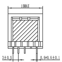 Mini Transformador Flyback Eléctrico de Alta Frecuencia Serie EE EE16 EE25 con Núcleo de Ferrita 20KHz-500KHz