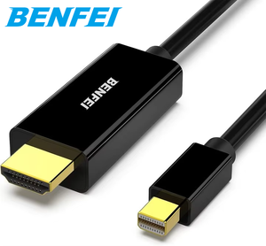 <span class=keywords><strong>Cable</strong></span> BENFEI <span class=keywords><strong>MINI</strong></span> DisplayPort <span class=keywords><strong>a</strong></span> <span class=keywords><strong>HDMI</strong></span>, 4.5 Metros, 4K 30Hz, <span class=keywords><strong>Cable</strong></span> Unidireccional con Conectores Chapados en Oro para Laptop y Computadora - Product Image 1