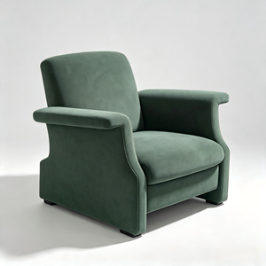 Modern Velvet Hotel Chair Solid <b>Back</b> Foam <b>Cushion</b> Contemporary Design Indoor Furniture for Commercial Use - Product Image 2