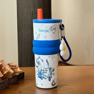 Bigcar Ceramic Insulated Water Bottle 500Ml Portable <b>Travel</b> <b>Cup</b> With Straw For Women Summer 2025 - Product Image 3