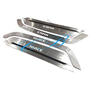 Hiace <span class=keywords><strong>Bus</strong></span> 2005-2018 Porte coulissante LED Plaque de seuil Porte centrale Bande de seuil en acier inoxydable Pédales LED avec logo Hiace - Product Image 5