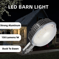 Lampe de grange cylindrique LED 45W-100W, applique murale extérieure avec diffuseur en polycarbonate, capteur crépusculaire, éclairage de jardin