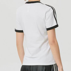 T-shirt a maniche corte da donna in tessuto Sorona a righe, personalizzabile con LOGO, traspirante, per l'estate 2026, modello per <span class=keywords><strong>coppia</strong></span> - Product Image 4