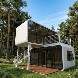 Cabane en bois intelligente de 20 pieds, style moderne, certifiée ISO CE, maison modulaire préfabriquée de luxe, conteneur d'hébergement étanche <span class=keywords><strong>avec</strong></span> <span class=keywords><strong>salle</strong></span> de bain - Product Image 1