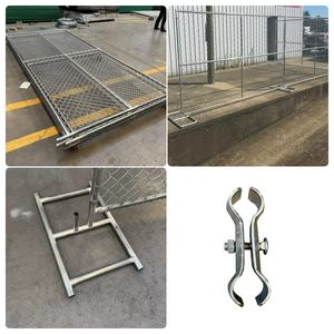 Clôture temporaire en treillis métallique pour chantier de construction et contrôle des foules lors d'événements |   Clôture portable en acier galvanisé avec base amovible - Product Image 6