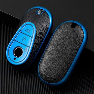 Étui de protection souple haut de gamme pour <span class=keywords><strong>clé</strong></span> de voiture avec <span class=keywords><strong>porte</strong></span>-clés en cuir pour <span class=keywords><strong>Mercedes</strong></span>-Benz CLE GLC C300 E350 EQE EQS AMG Classe S G E Housse de <span class=keywords><strong>clé</strong></span> - Product Image 6