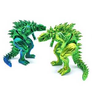Statue de Godzilla en résine bleue, figurine de collection, modèle de personnage contemporain, décoration pour collection personnelle - Product Image 2